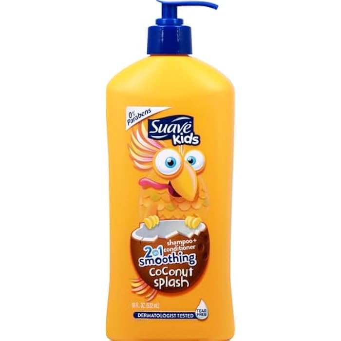 Suave kids 2 in 1 shampoo and conditioner with coconut scent, 532 ml - Image 2